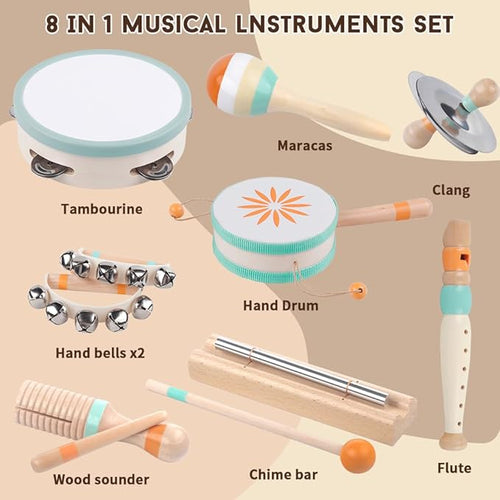 Baby Montessori Wooden Musical Toys for Toddlers