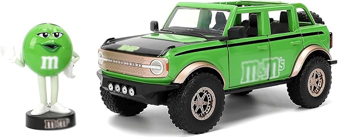 Ford Bronco with Green MM Metal Figure - Die-cast Car