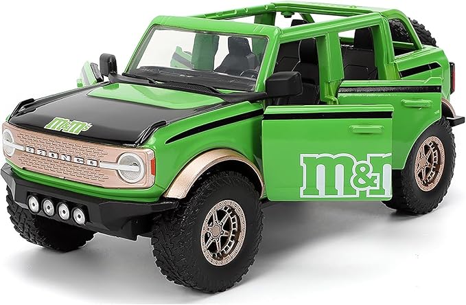 Ford Bronco with Green MM Metal Figure - Die-cast Car